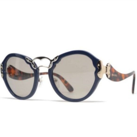 Auc New Prada Butterfly TORTOISE/GOLD Sunglasses - Picture 3 of 9